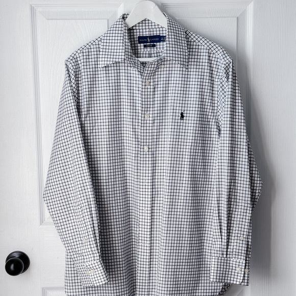Ralph Lauren Poll Men’s Easy Care Dress Shirt neck 16 - Picture 1 of 5